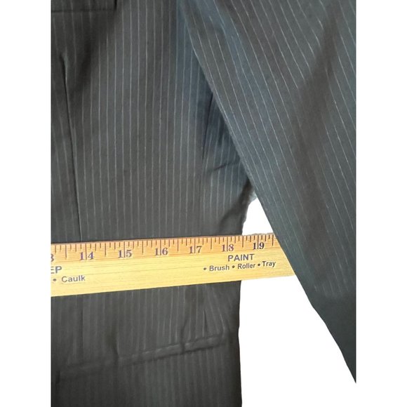 Theory Mens Slim Fit Two Button Striped Sport Coat Blazer Dark Charcoal Grey 40R - Picture 11 of 13